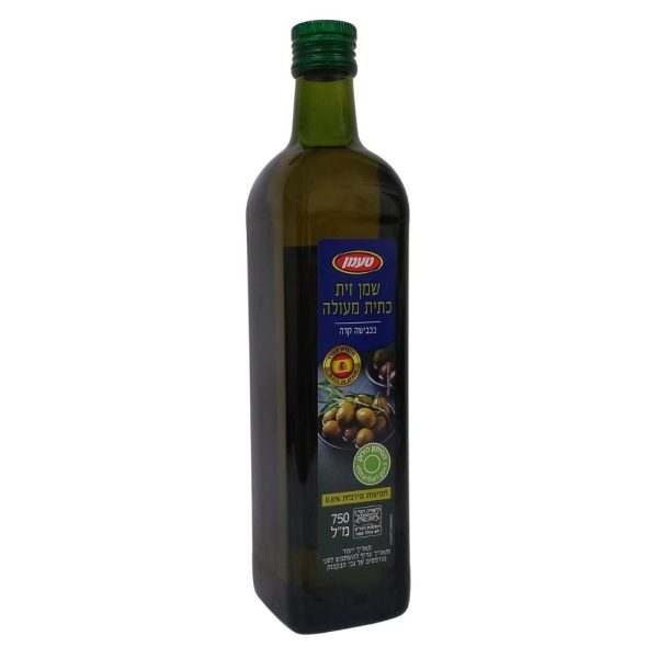 שמן זית כתית מעולה 750 מ"ל כבישה קרה כשל"פ עד"ח