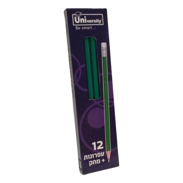 עפרונות + מחק 12 יחידות ירוק איכותי