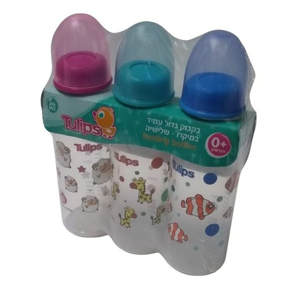 בקבוק גדול לתינוק שלישייה "טוליפס" כשל"פ חת"ס פ"ת
