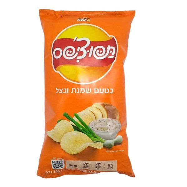 תפוצ'יפס בטעם שמנת בצל 200 גרם עד"ח