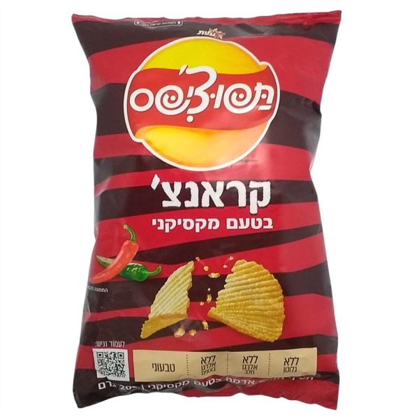 תפוצ'יפס קראנצ' בטעם מקסיקני 200 גרם עד"ח כשל"פ חת"ס ב"ב