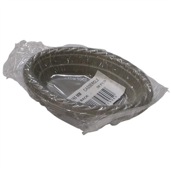 צלחת לפתן אובלי קטן קסרול בצבע כסף 20 יחידות