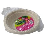 צלחת מרק בצבע קרם 25 יחידות