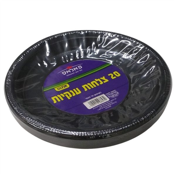 צלחת ענקית מס' 10 בצבע שחור 20 יחידות כשל"פ עד"ח