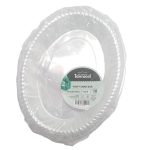 צלחת מגש אובלי עמוק בצבע שקוף 10 יחידות