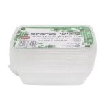 מיכל אחסון מלבני 650 גרם 8 יחידות + מכסים כשל"פ עד"ח