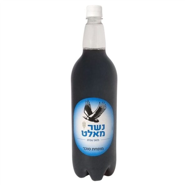 בירה "נשר מאלט" שחורה מופחת סוכר 1.5 ליטר עד"ח