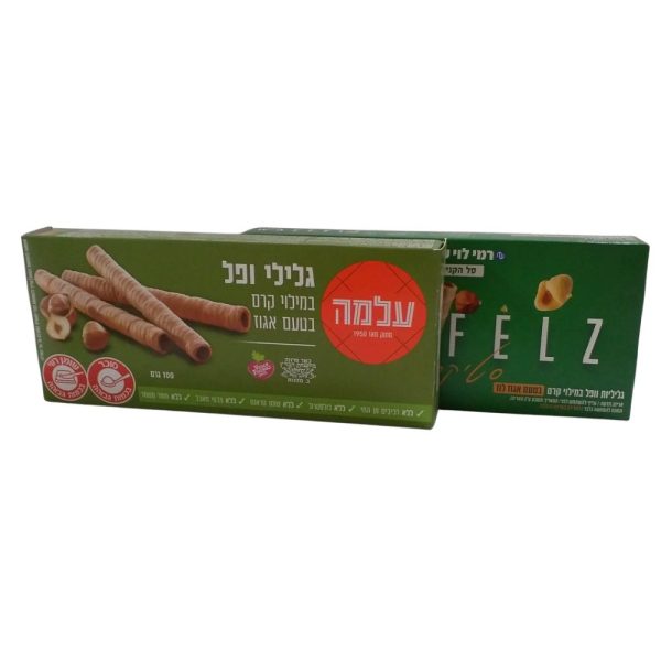 גליליות במילוי אגוזים פרווה 100 גרם עד"ח