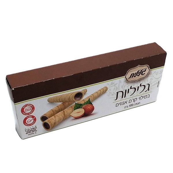 גליליות במילוי קרם אגוזים פרווה "גלילית" 100 גרם עד"ח
