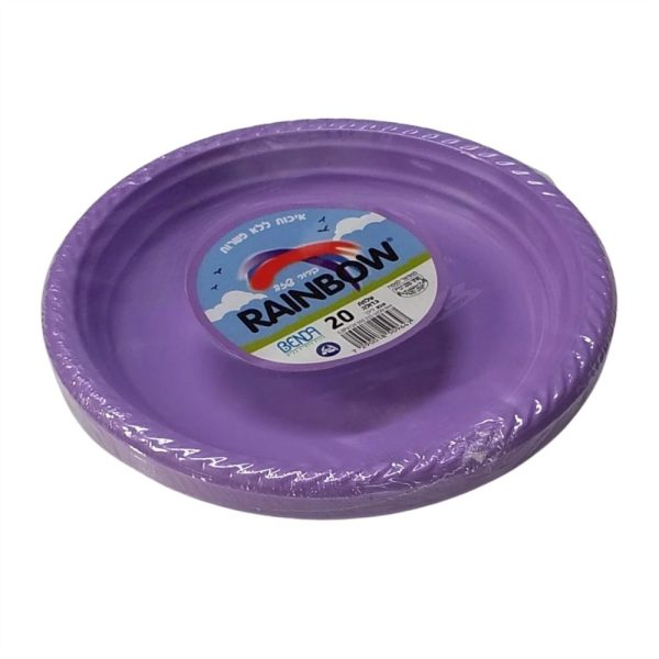 צלחת גדול -סגול לילך- 20 יחידות כשל"פ עד"ח