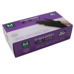 כפפות מנתחים שחור ללא אבקה -סוג טוב- "טאצ'" 100יח' מידה M כשל"פ עד"ח