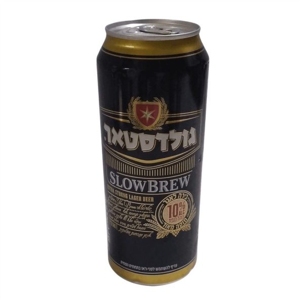 בירה לבנה בפחית גולדסטאר שחור 10% עד"ח