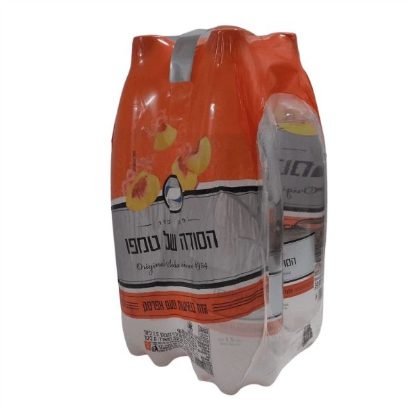 סודה טמפו בטעם אפרסק 1.5 ליטר רביעיה עד"ח