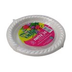 צלחת קטן צבעוני צבע לבן 25 יחידות