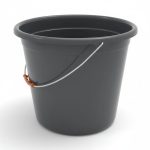 דלי פלסטיק אפור 9 ליטר