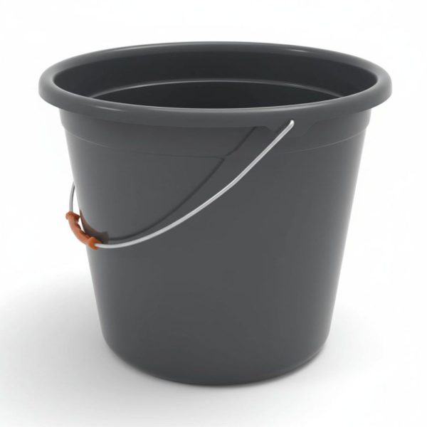 דלי פלסטיק אפור 9 ליטר