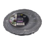 צלחת גדולה מס' 9 קשיח "נאפולי" -כסף- 12 יחידות