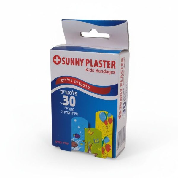 פלסטרים לילדים צבעוני עמיד במים 30 יחידות