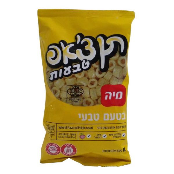 חטיף "תן צ'אפ" טבעי טבעות 50 גרם עד"ח