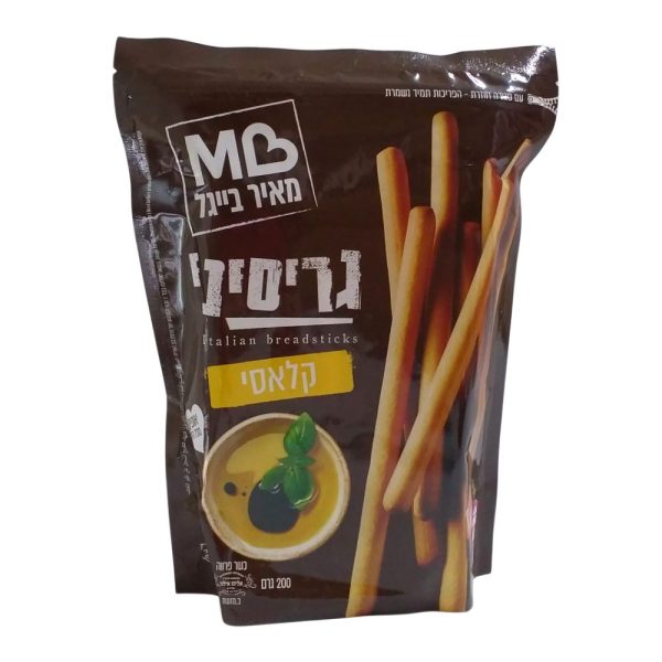 מקלות גריסיני קלאסי 200 גרם עד"ח "מאיר בייגל"